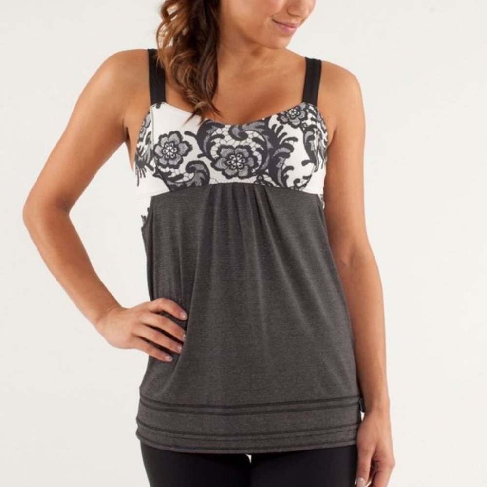 Lululemon Back On Track Tank Black Laceoflage